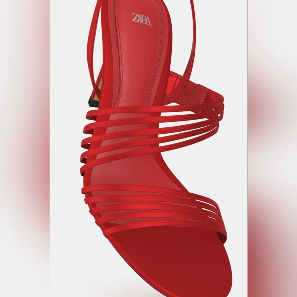ZARA HEELED STRAPPY SANDALS